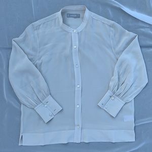 Everlane The Clean Silk Blouson Shirt